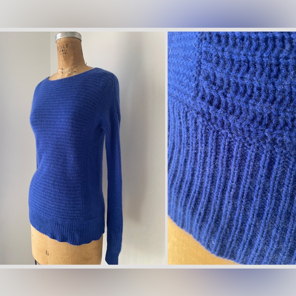 Gently pre-owned Theory cashmere sweater Jillianne cobalt blue pullover S